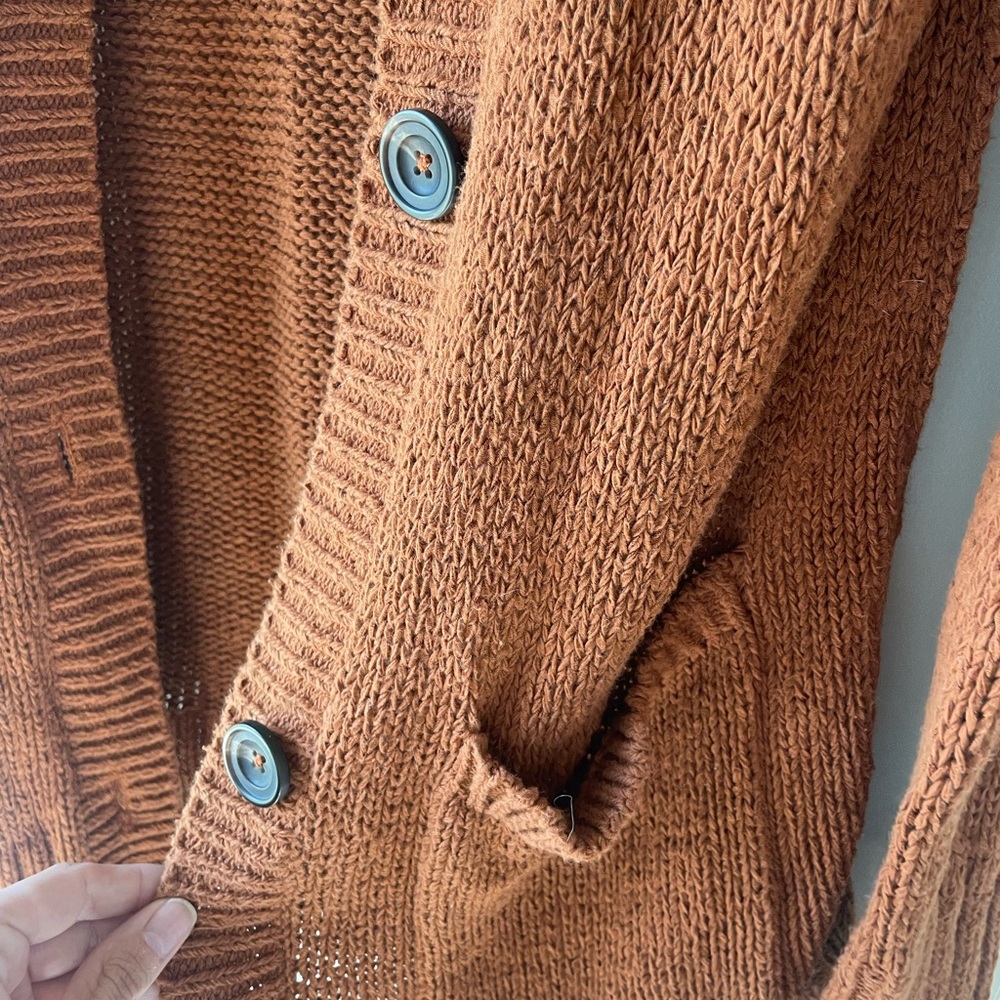 Abercrombie & Fitch Burnt Orange Knit Cardigan - Picture 2 of 4